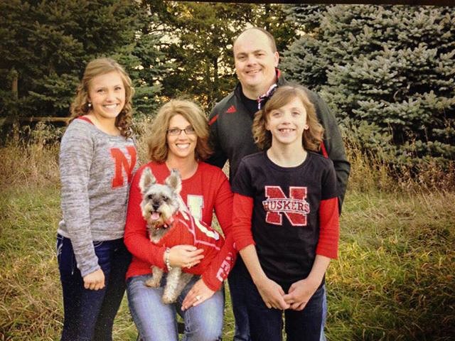 Nebraska family and dog