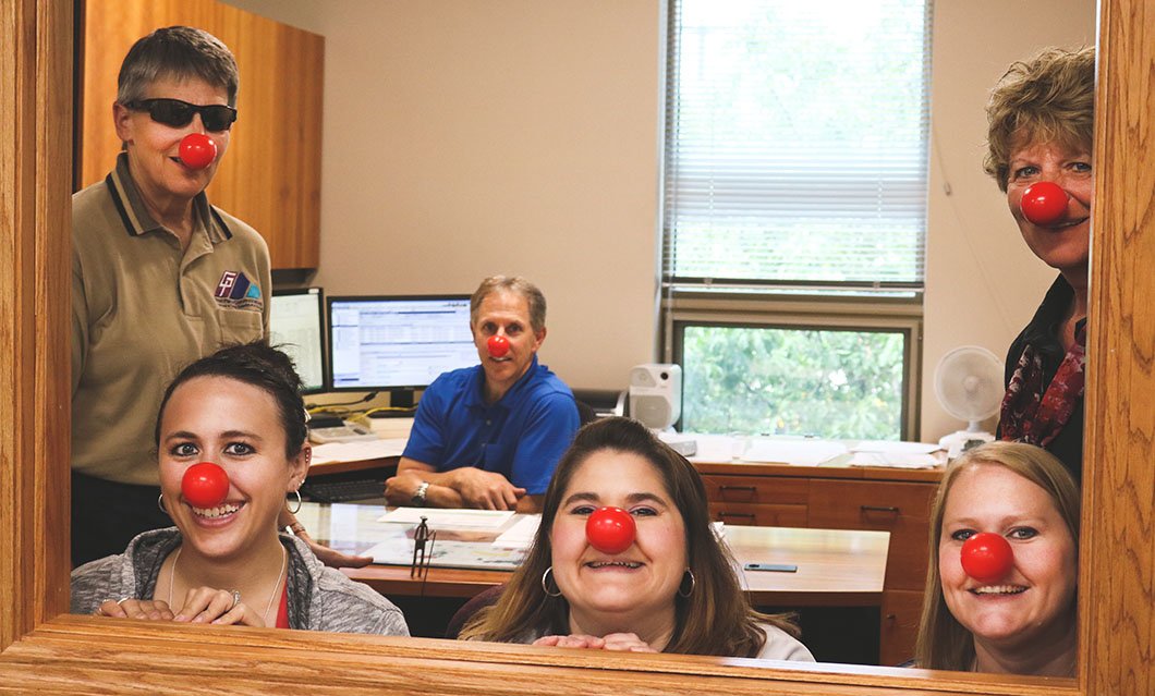 Great Plains Communications employees get in the fun of supporting Red Nose Day.