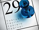 leap year, february the 29th on calendar