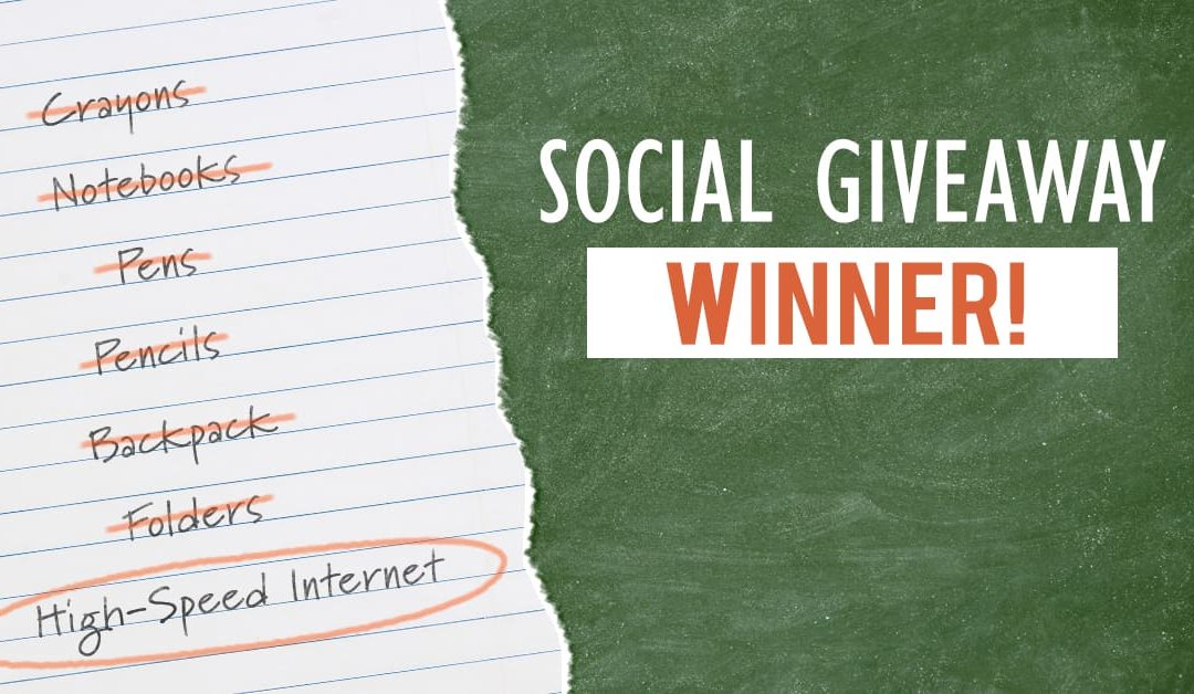 Social Giveaway Winner