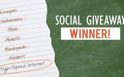 2019 Back-to-School Social Giveaway Winner