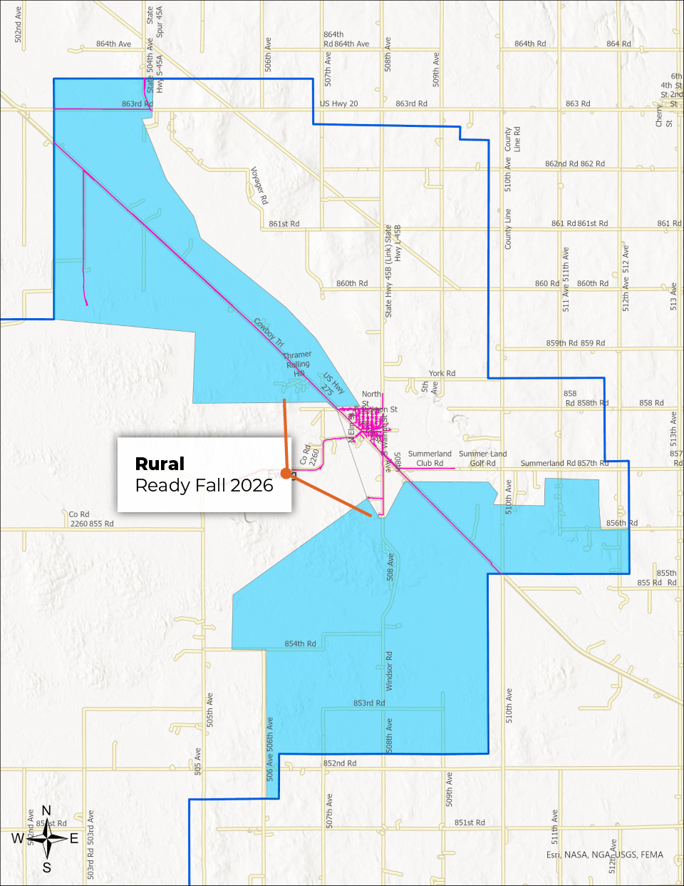 Ewing rural map Ewing rural map